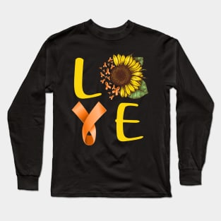 love leukemia sunflower Long Sleeve T-Shirt